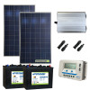 Kit fotovoltaico panel solar 560W 24V inversor 1KW 24V 2 baterías AGM 150Ah regulador Epever