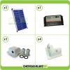 Kit fotovoltaico caravanas 20W placa solar regulador Regduo Soportes pasacable