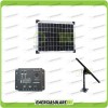 Kit panel solar 10W 12V regulador de carga 5A Soporte de fijación ajustable