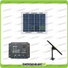 Kit placa solar 5W 12 regulador de carga 5A Soporte de fijación ajustable