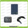 Kit panel solar 10W 12V regulador de carga 5A Soporte de montaje sobre poste