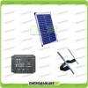 Kit placa solar 20W 12V con regulador de carga 5A y soporte poste
