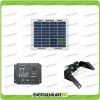 Kit placa solar 5W 12V regulador de carga 5A Soporte montaje poste 