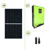 Kit solar fotovoltaico de 3.8KW, paneles monocristalinos inversor híbridos de onda pura de 5KW 48V con controlador de carga MPPT de 80A
