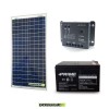 Kit placa solar 30W 12V regulador de carga 5A Epsolar y Batería 12Ah Deep Cycle
