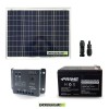 Kit Panel solar fotovoltaico placa 50W 12V Batería AGM 24Ah regulador 5A