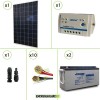Kit solar fotovoltaico panel solar policristalino 280W 24V regulador de carga 10A LS 2 baterías 150Ah AGM cables