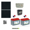 Kit fotovoltaico de 24V con panel solar monocristalino de 375W Baterías placa tubular de 110Ah LS2024B Regulador de carga PWM de 20A y pantalla MT50