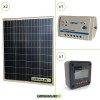Kit Starter Solare Fotovoltaico 160W 24V  Regolatore PWM 10A 24V EPEVER LS1024B con Display MT-50