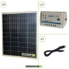 Kit Starter Solare Fotovoltaico 160W 24V  Regolatore PWM 10A 24V EPEVER LS1024B con Cavo RS485-USB