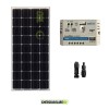 Kit solar fotovoltaico placa monocristalina 100W 12V regulador de carga  PWM 10A EPsolar