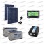 Kit panel solar cabina 540W 24V inversor de onda pura 1000W 24V 2 baterías AGM 150Ah regulador NVsolar