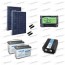 Kit panel solar cabina 540W 24V inversor de onda pura 1000W 24V 2 baterías AGM 100Ah regulador NVsolar
