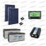 Kit panel solar cabina 500W 24V inversor de onda pura 1000W 24V 2 baterías AGM 200Ah regulador NVsolar