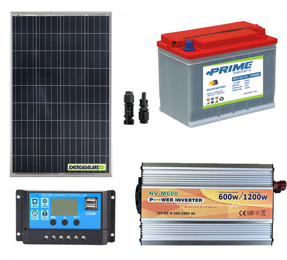 Batteria Solare Prime ad acido libero OP 110Ah 12V Piastra Tubolare per  impianti fotovoltaici ad isola o storage
