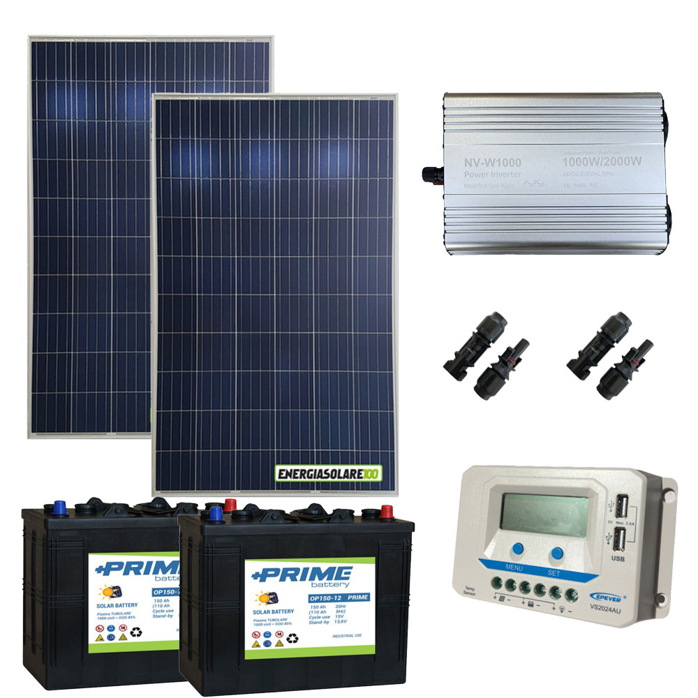 Kit fotovoltaico solar 560W placas solares para electrificación de