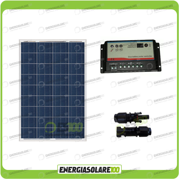 Kit pannello solare portatile da 2 pezzi Caricabatterie 100W 105 x 54 cm  Trickleavan Camper Car Boat