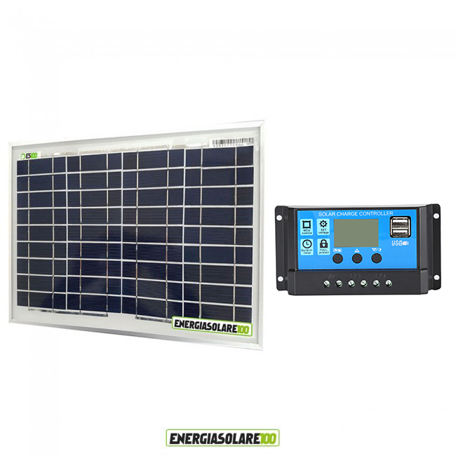 Kit Panneau solaire photovoltaique poly 280W 24V Régulateur de charge PWM 10A LS